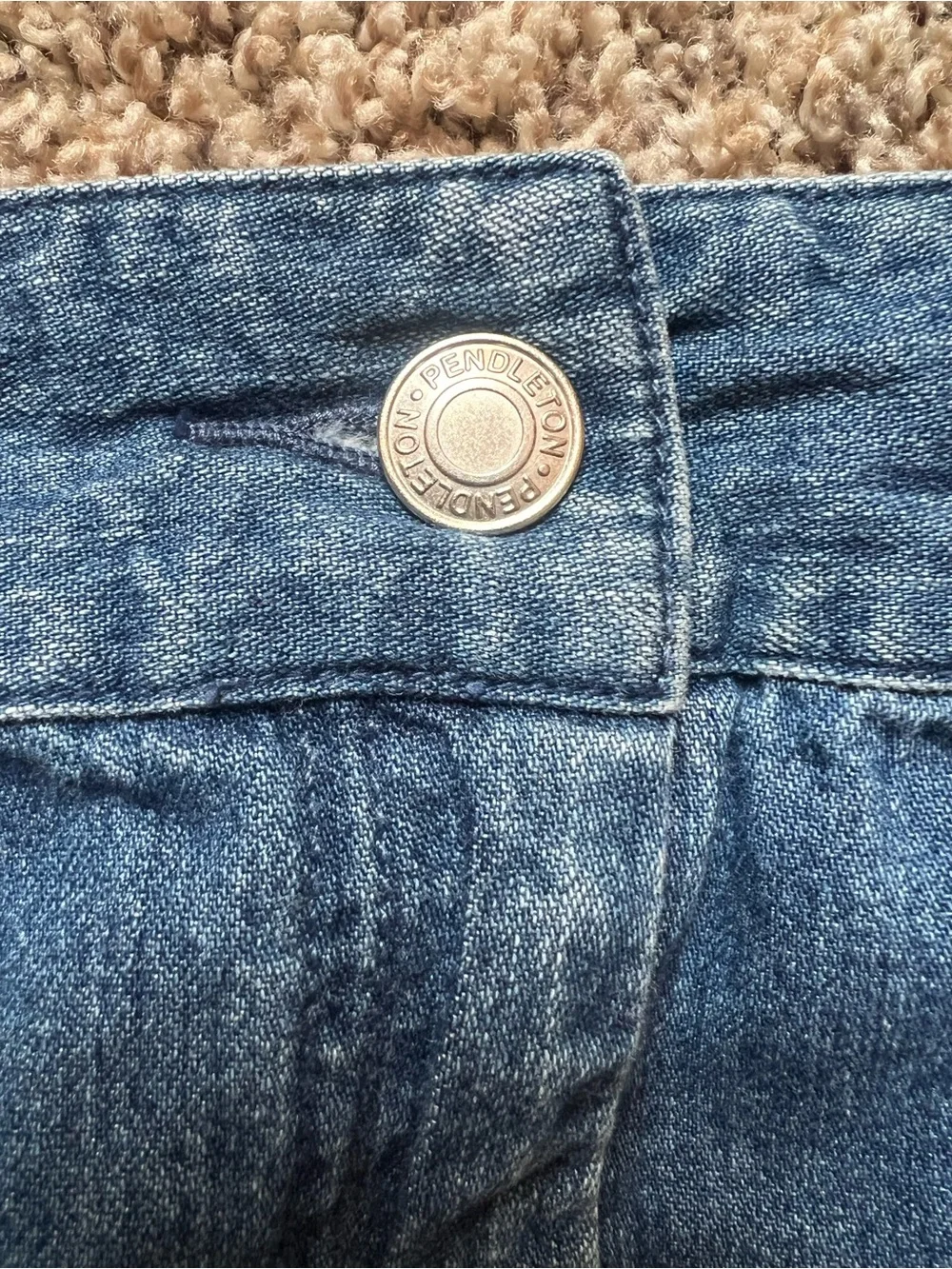 Pendleton Dark Blue Denim Pencil Skirt